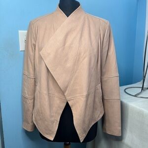 G.I.L.I. Genuine Dusty Rose pink  Leather Open Jacket